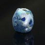 Ancient iridescent monochrome glass faceted bead